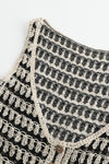 SWAYING/KNIT Embroidered Crochet Vest with Bandeau White/Black SW22SST57